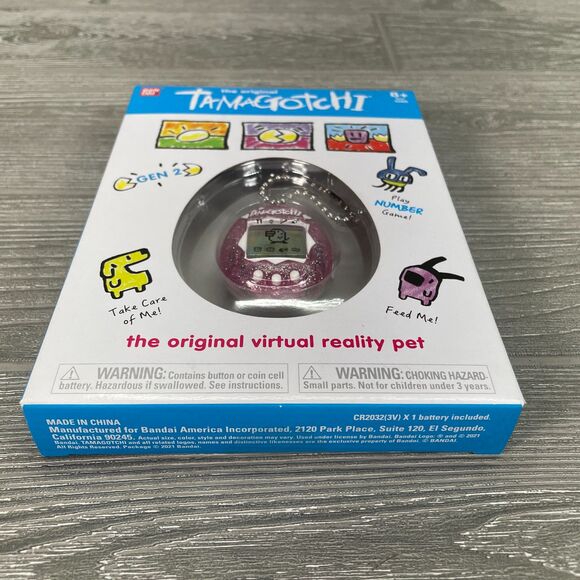 2021 Bandai Tamagotchi Gen 2 Original Virtual Reality Pet Pink Glitter Case NEW - Picture 3 of 10